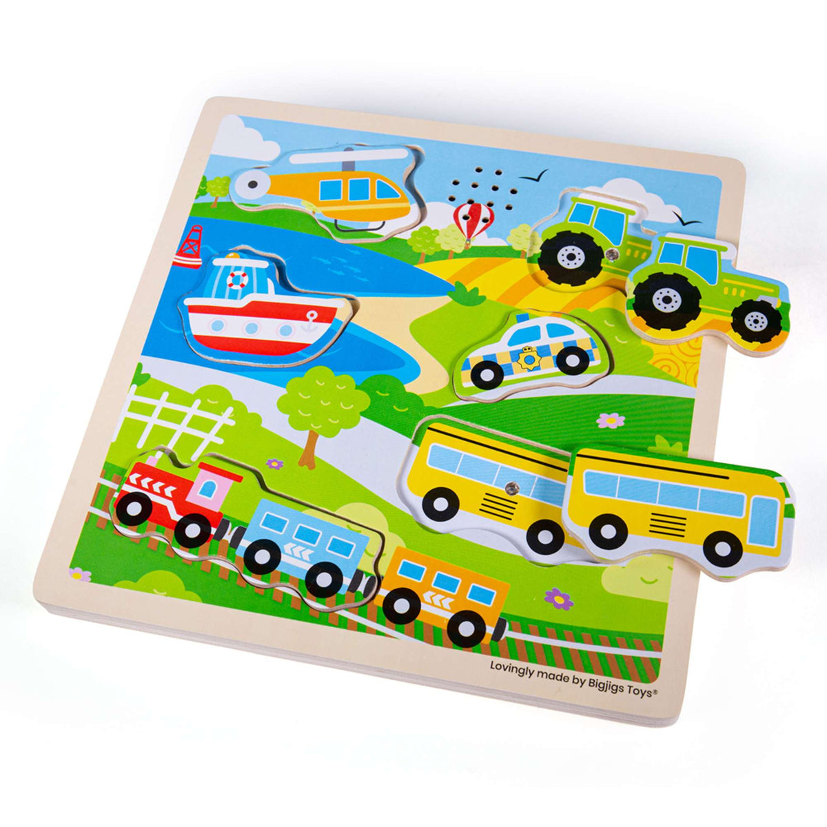 Bigjigs Toys Wooden Transport Sound Puzzle