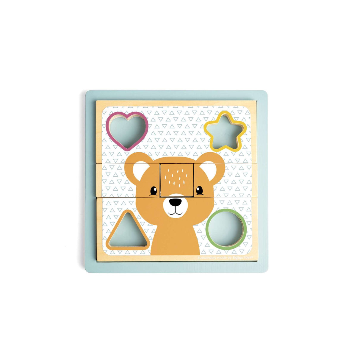 Bigjigs Toys Silicone Shape Sorter Activity Puzzle - 10 Pieces