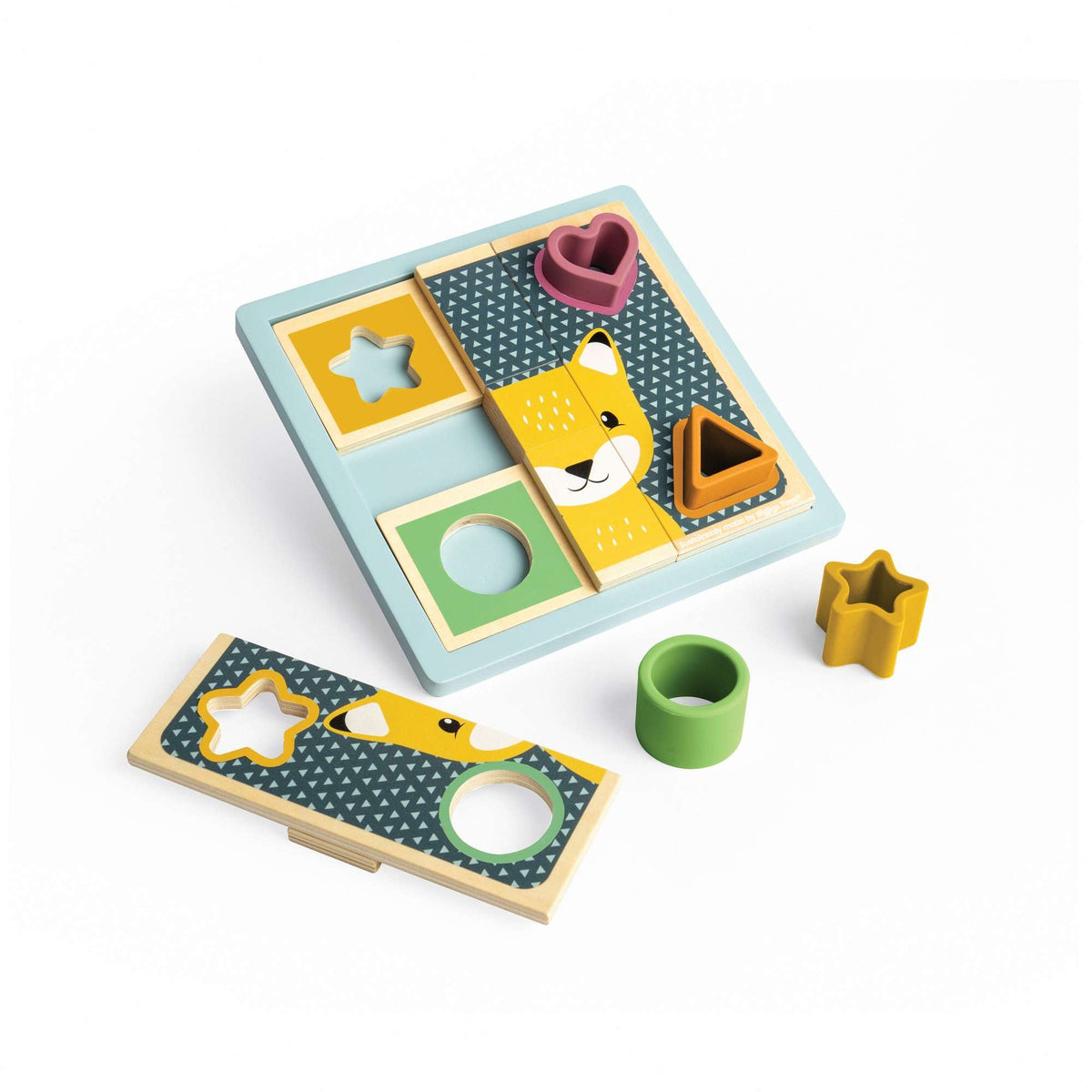 Bigjigs Toys Silicone Shape Sorter Activity Puzzle - 10 Pieces