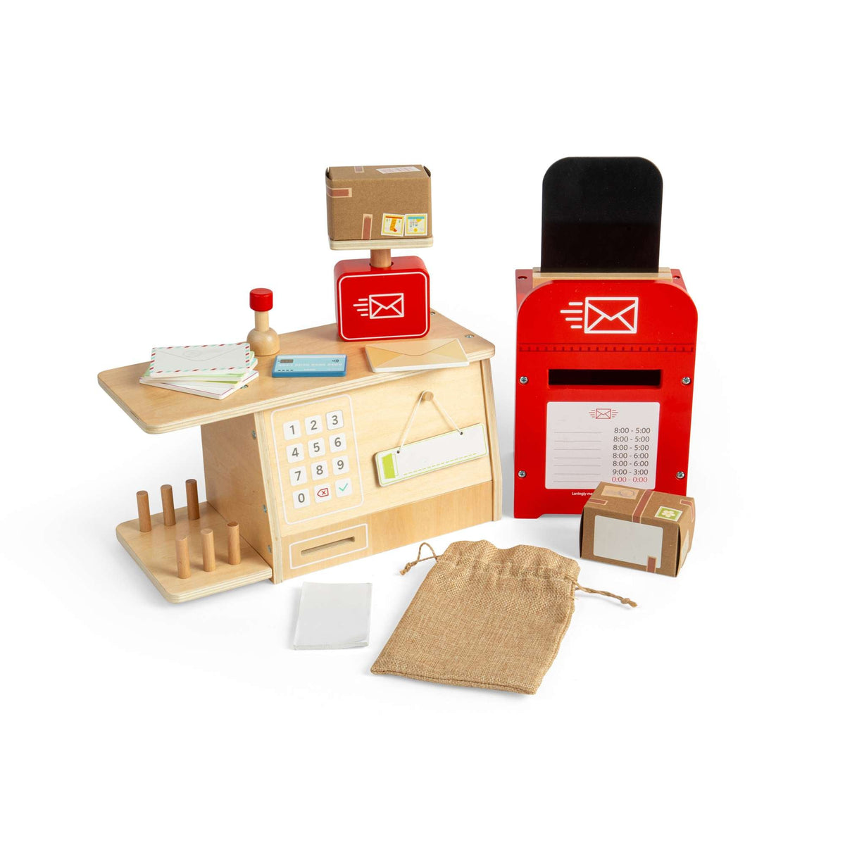 Bigjigs Toys Wooden Post Office Set