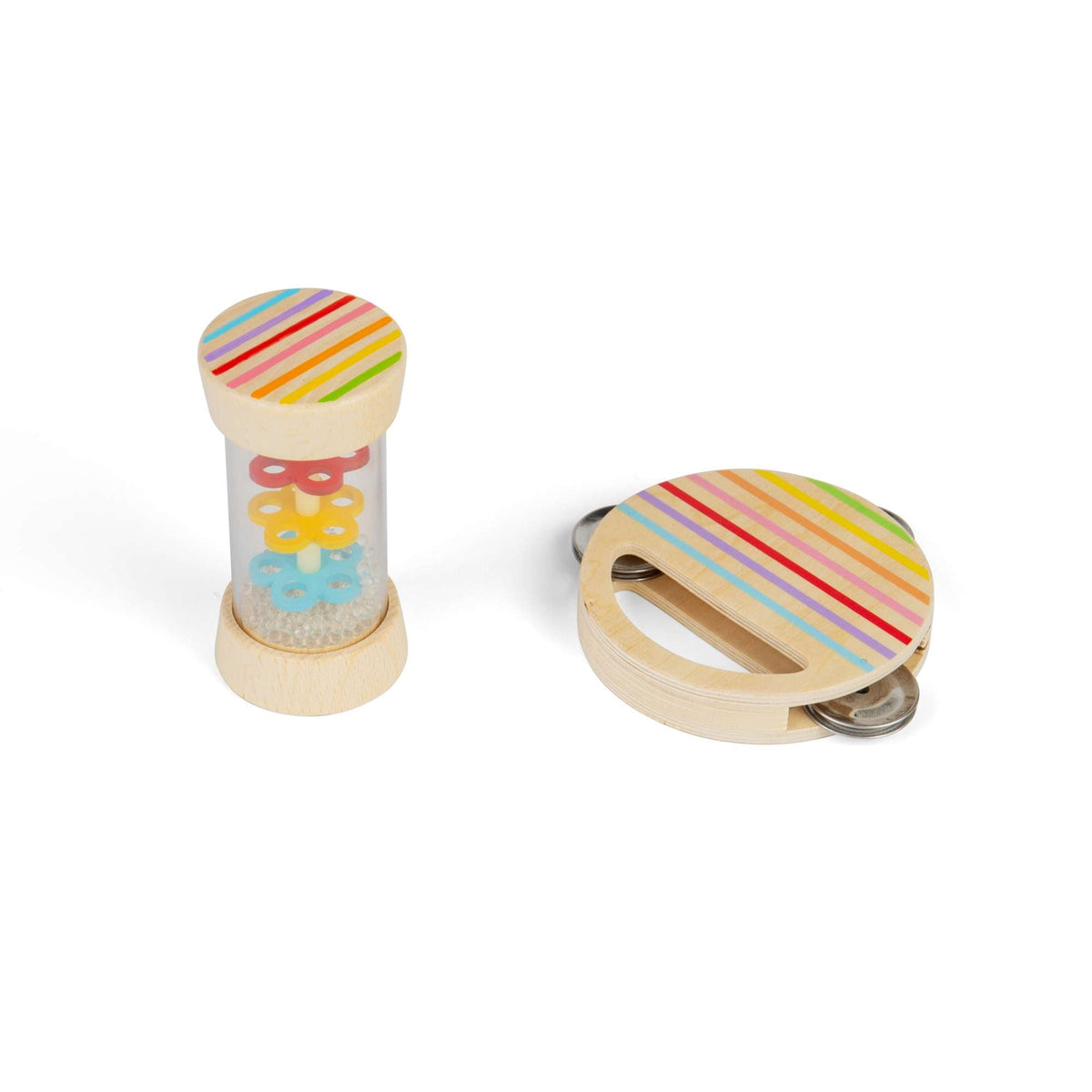 Bigjigs Toys Shake & Roll Musical Set - Rainbow