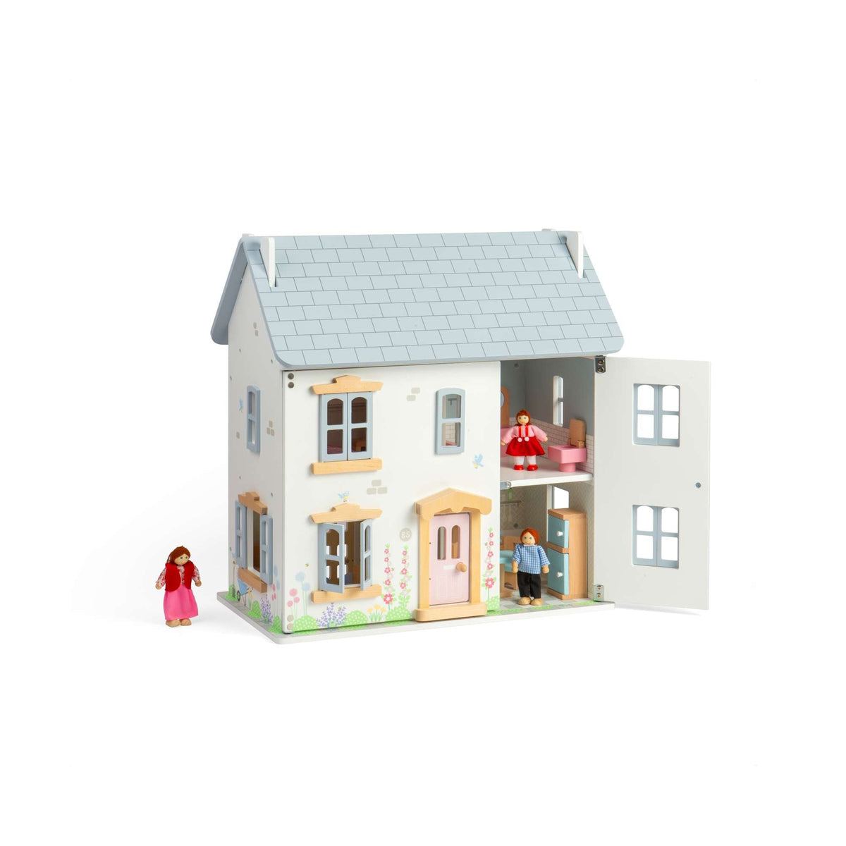 Bigjigs Toys Summer Cottage Wooden Doll's House