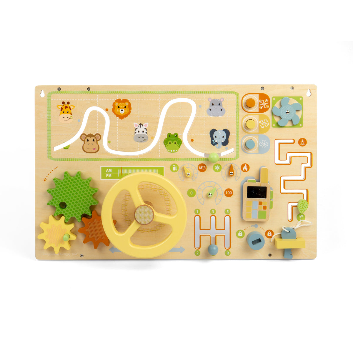 Bigjigs Toys Wooden Jungle Busy Board