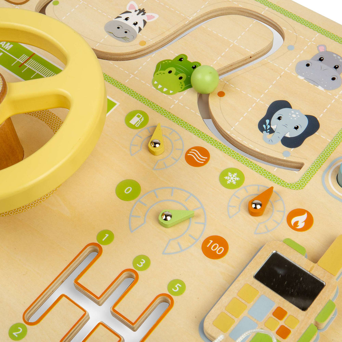 Bigjigs Toys Wooden Jungle Busy Board