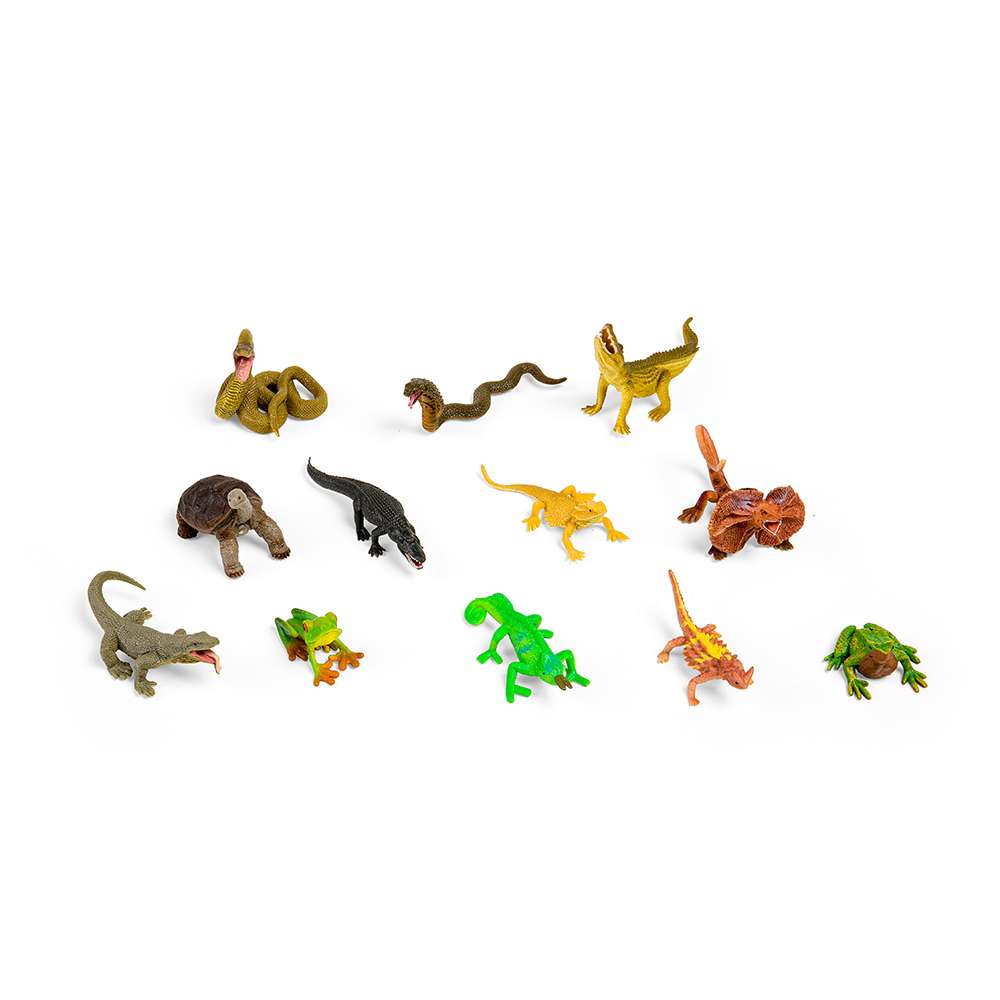 CollectA Mini Reptiles & Amphibians Box - 12 Figures