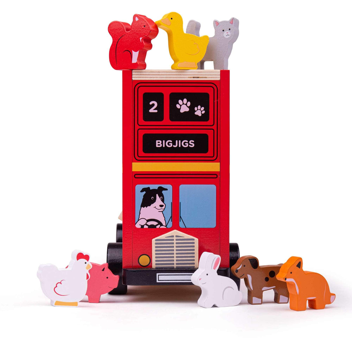 Bigjigs Toys Wooden Shape Sorter Bus - image 2