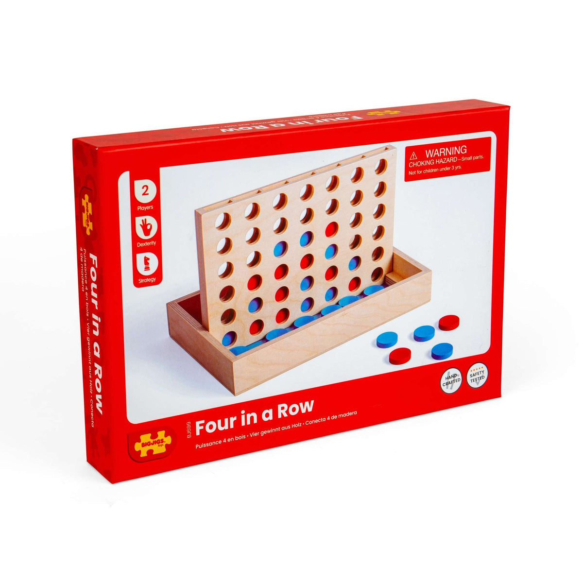 Bigjigs Toys Wooden Four in a Row Game