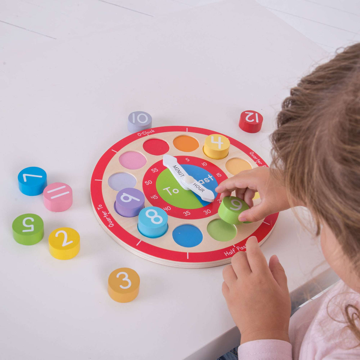 Bigjigs Toys Wooden Teaching Clock