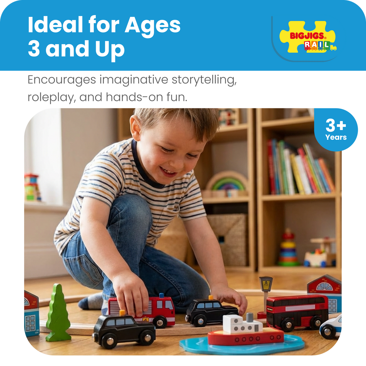 Bigjigs Rail City Vehicles - 5 Piece Set - image 3