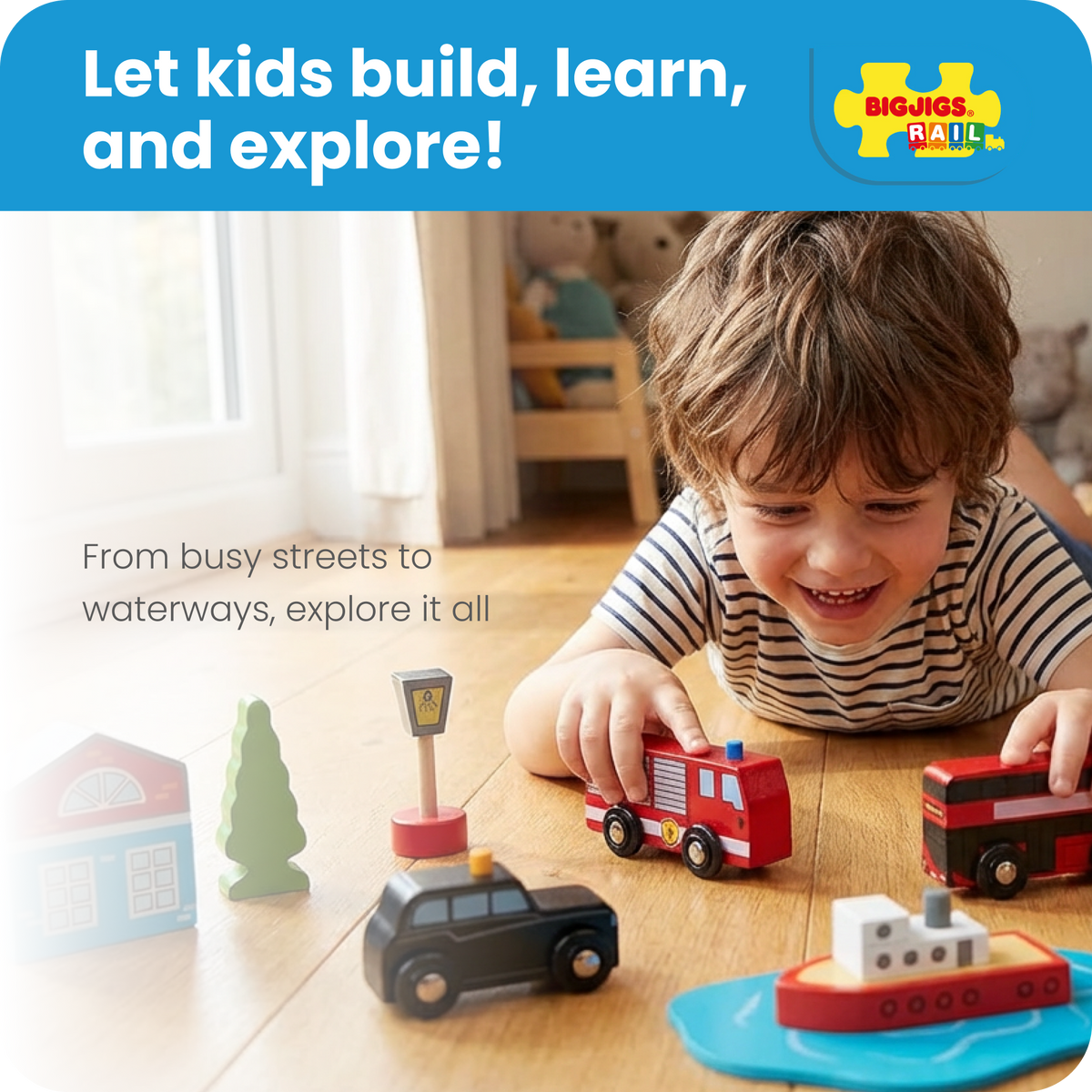 Bigjigs Rail City Vehicles - 5 Piece Set - image 4