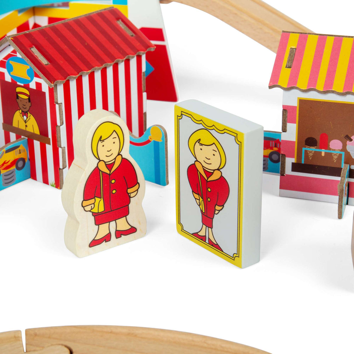 Bigjigs Rail Fun Fair Train Set - 54 Pieces