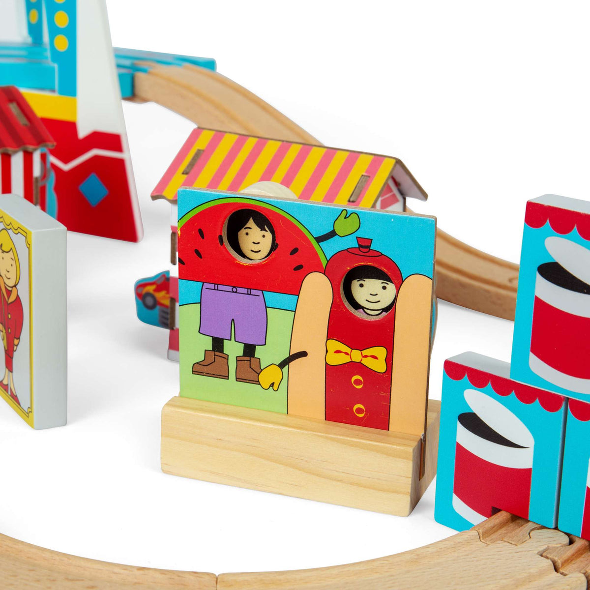 Bigjigs Rail Fun Fair Train Set - 54 Pieces