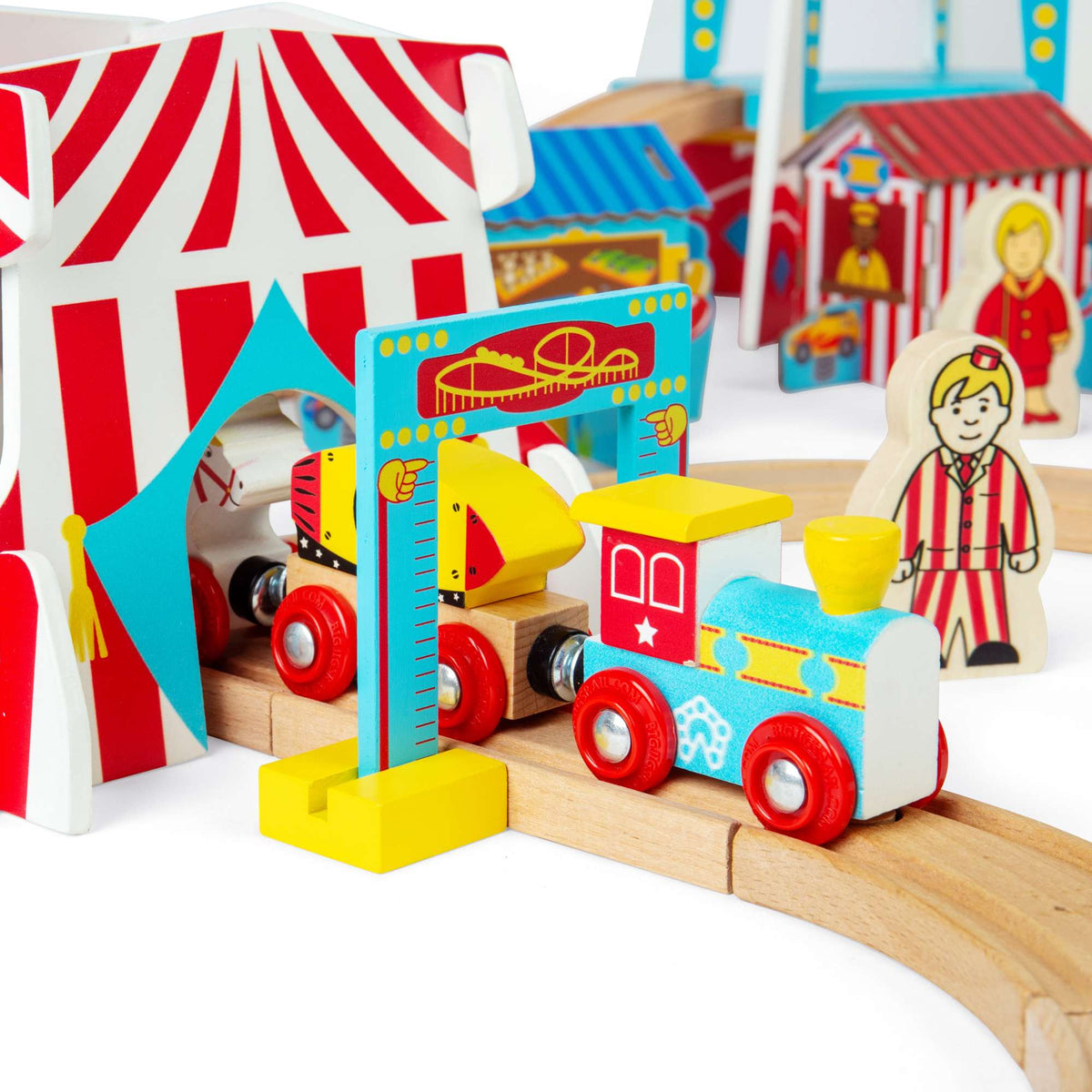 Bigjigs Rail Fun Fair Train Set - 54 Pieces