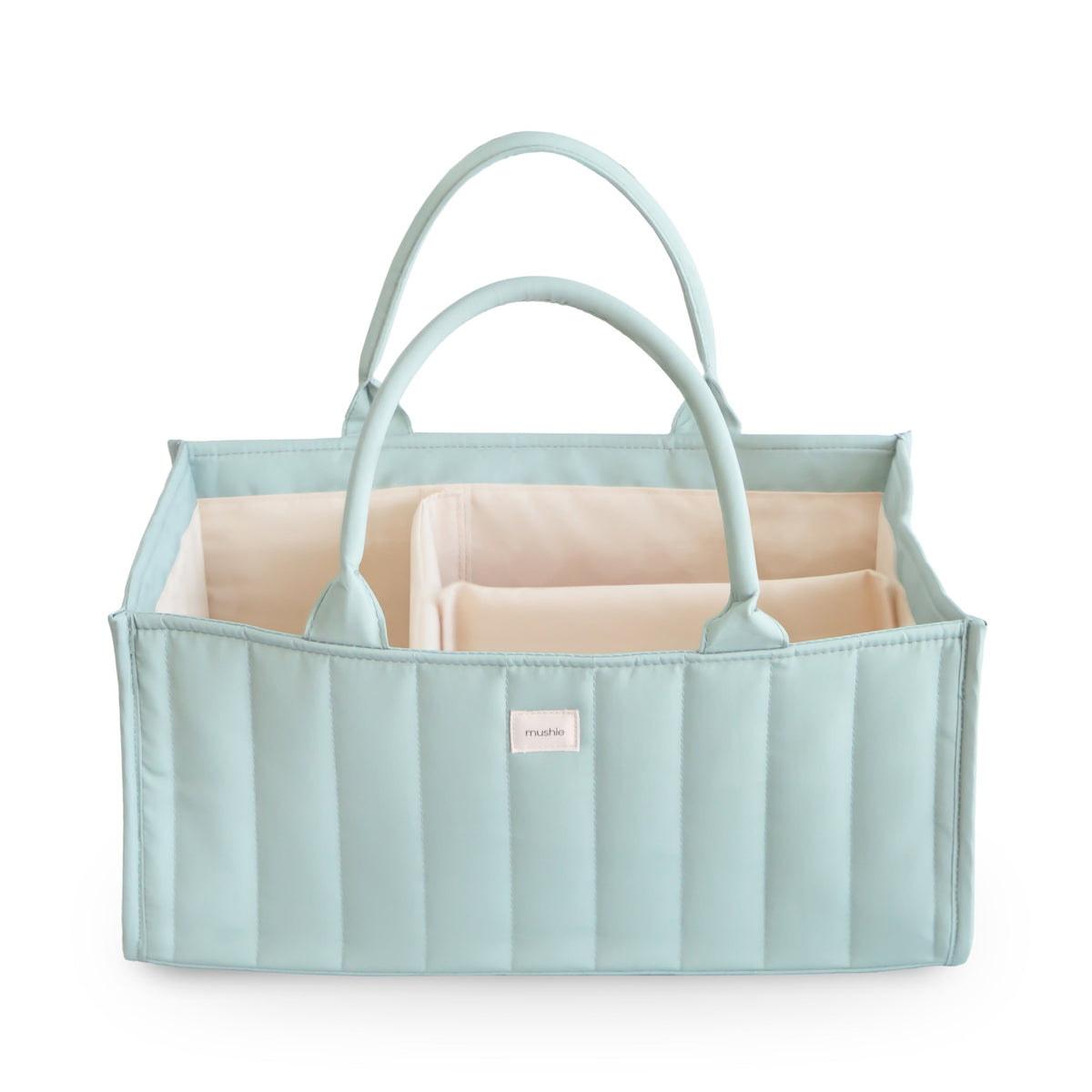 Mushie Quilted Nappy Caddy - Roman Green