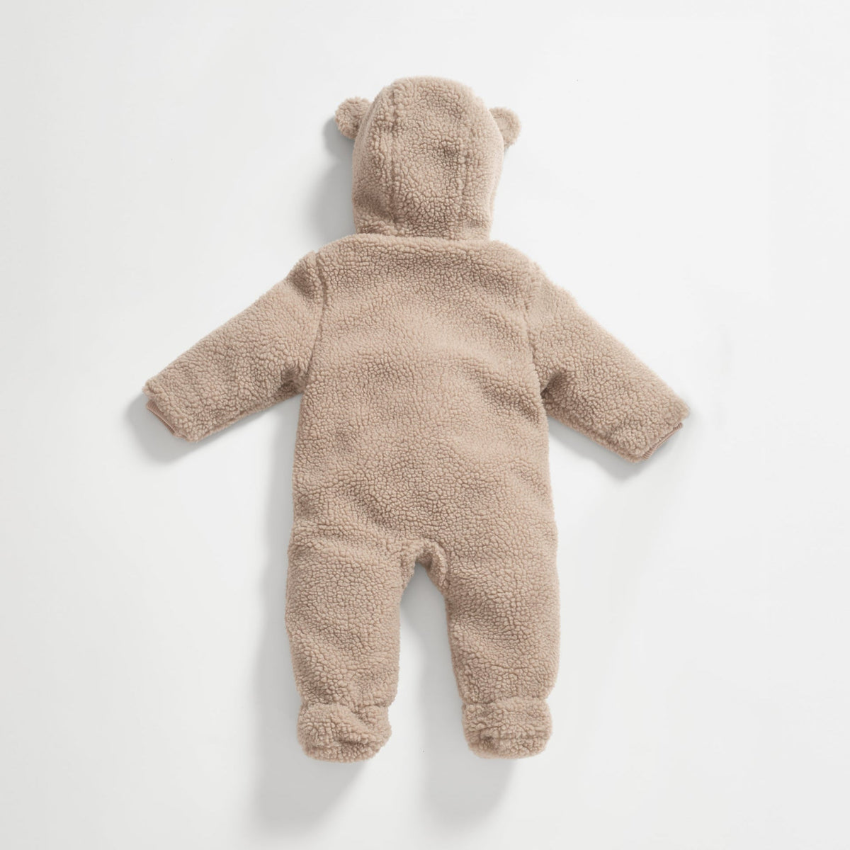 Finnson Alf Teddy Borg Pramsuit - Beige (With Feet)