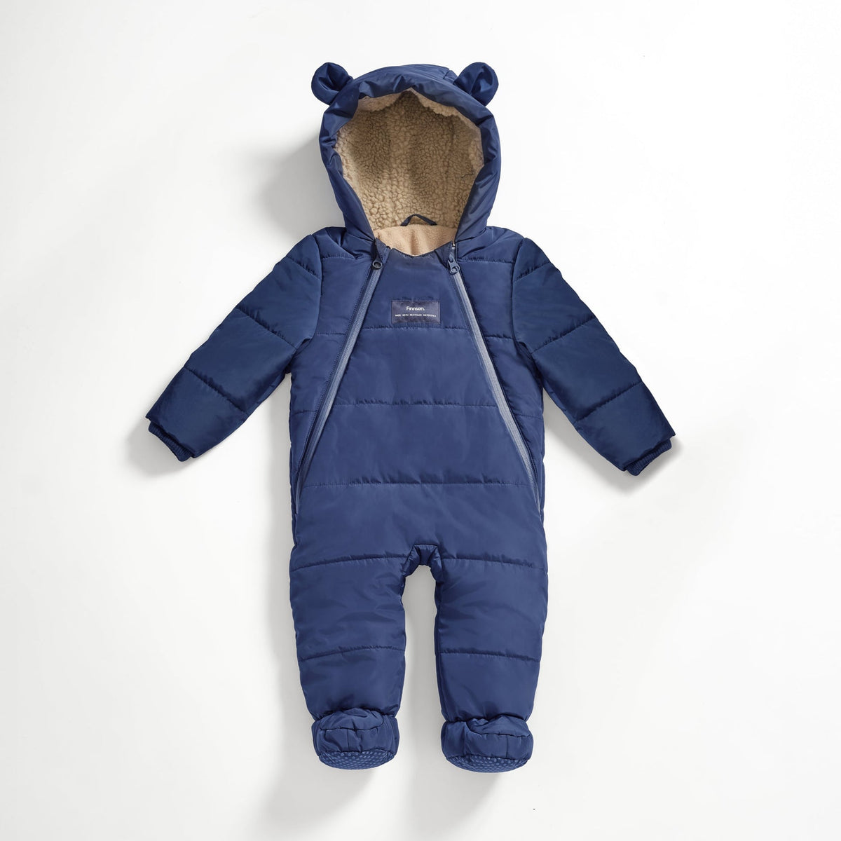 Finnson Anders Water-Repellent Snowsuit - Navy (With Feet)