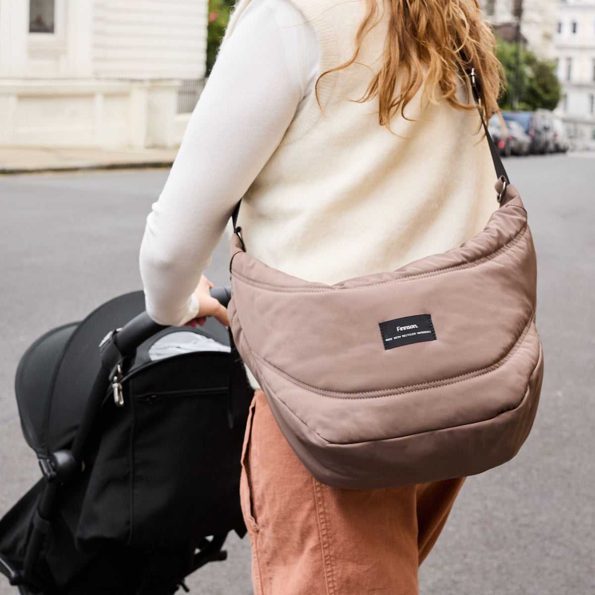 Finnson Osma Stroller Organiser with Clips - Mocha