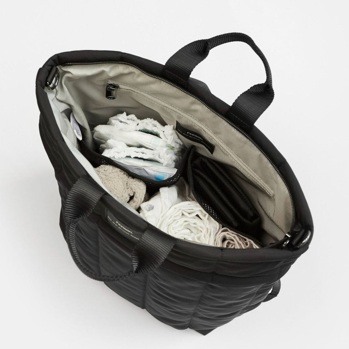 Finnson Rae Changing Backpack with Changing Mat - Black