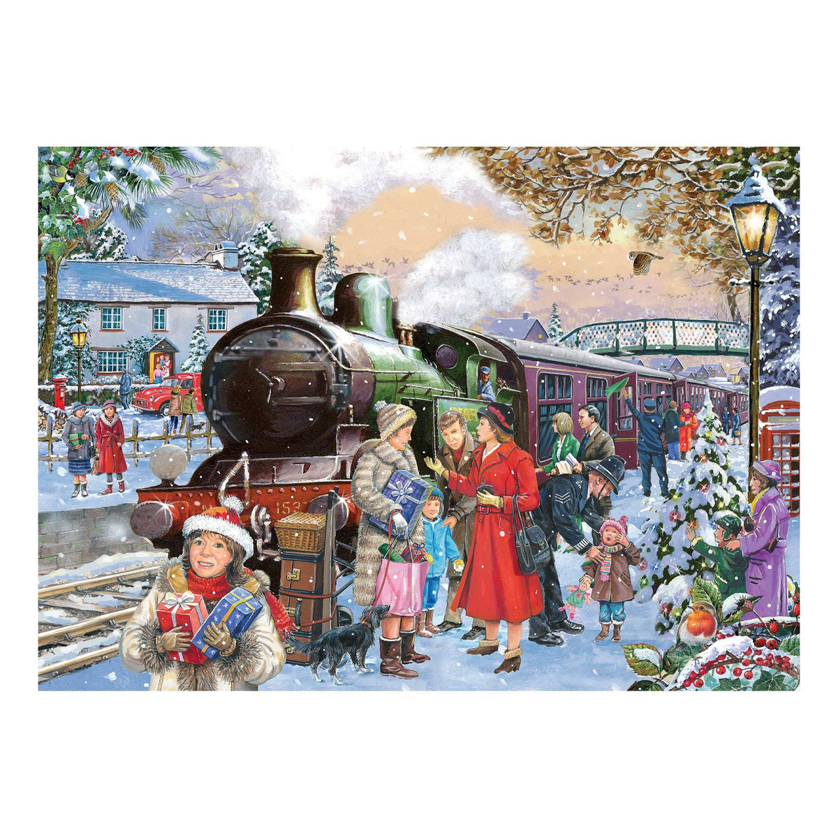 The House of Puzzles Home for Christmas Jigsaw - BIG 500 Pieces