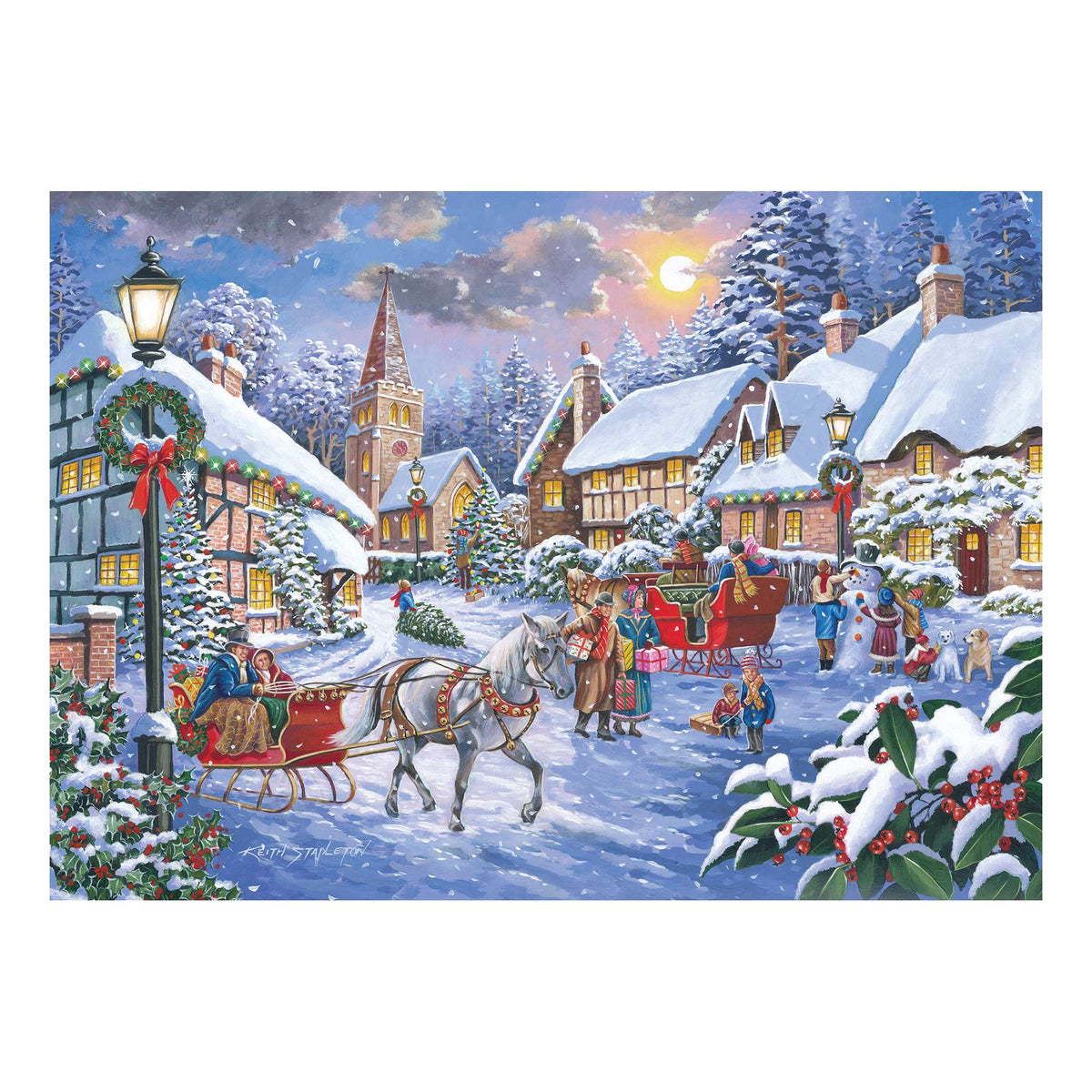 The House of Puzzles Christmas Is Coming Jigsaw - 2 x BIG 500 Pieces