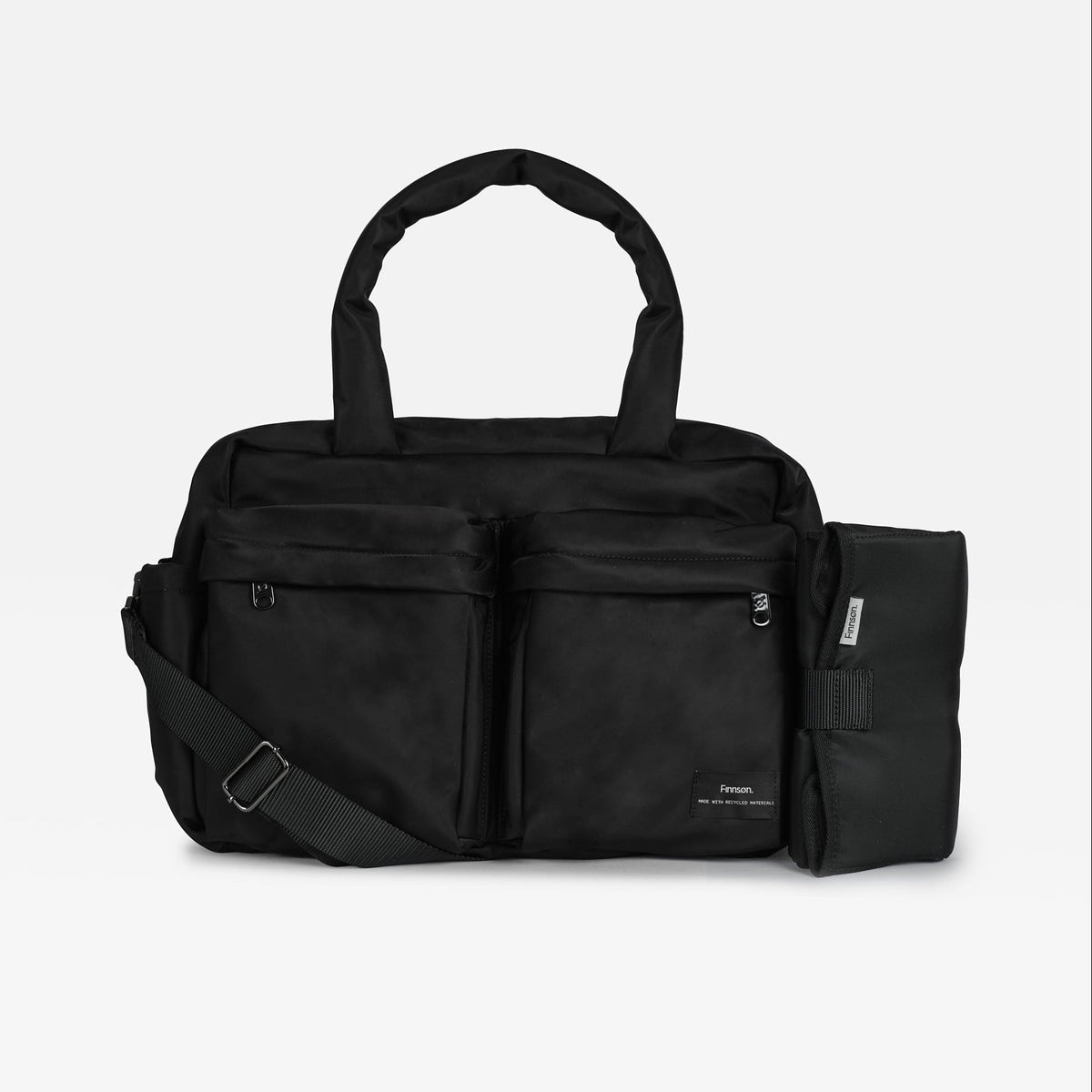 Finnson Iris Double Pocket Changing Bag with Changing Mat - Black