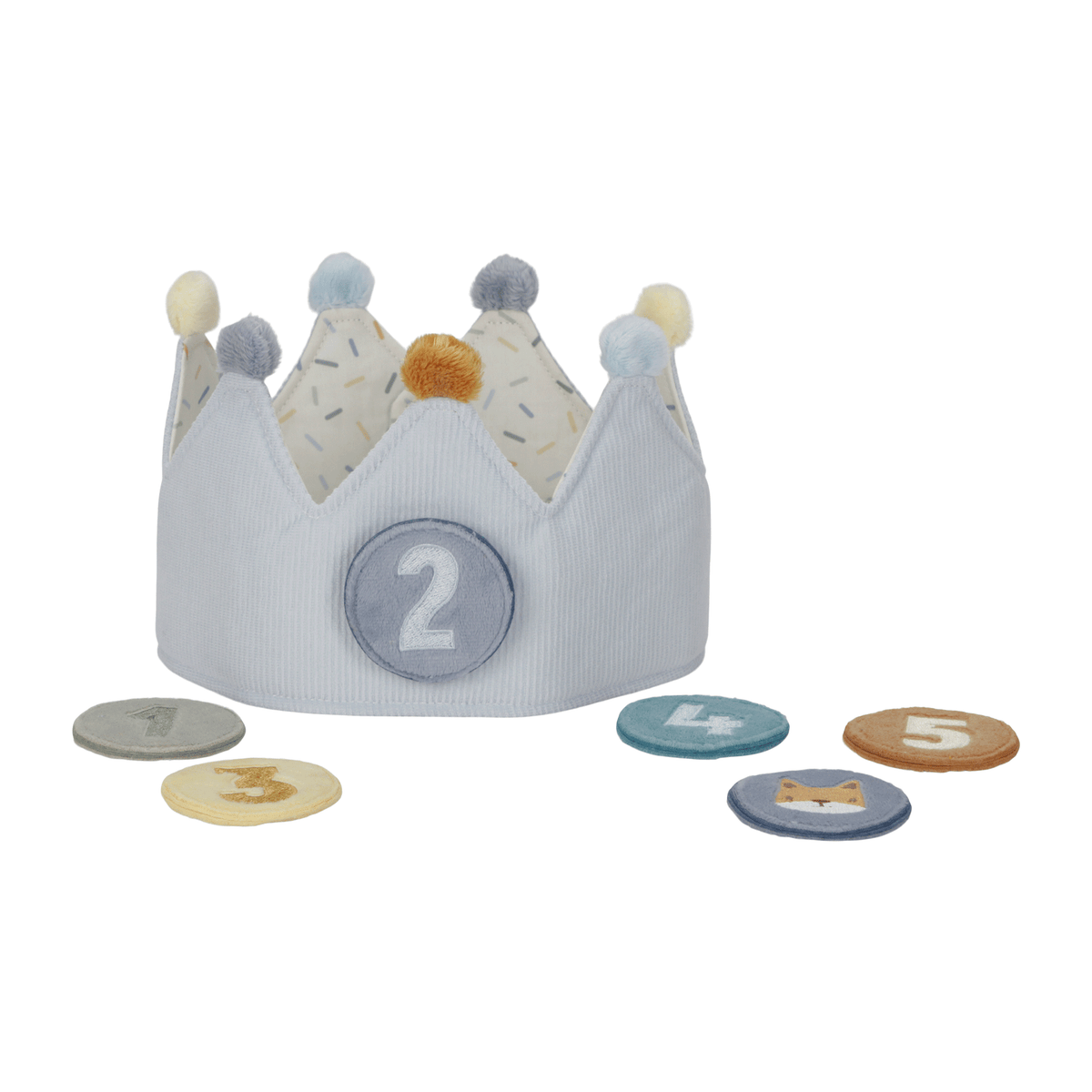 Little Dutch Birthday Cake & Crown Set - Blue