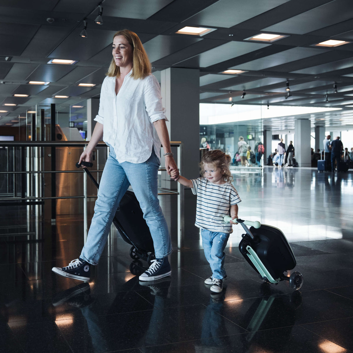 Micro Mini Micro LED Luggage Scooter - Mint