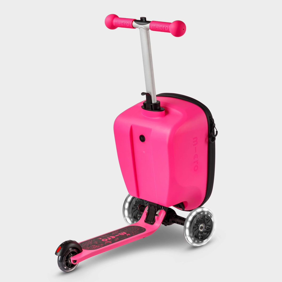 Micro Mini Micro LED Luggage Scooter - Pink