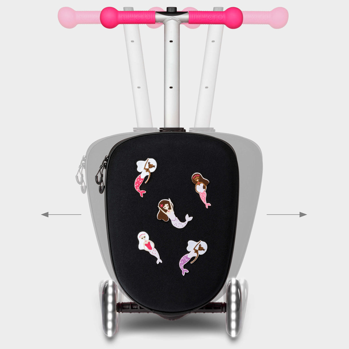 Micro Mini Micro LED Luggage Scooter - Pink
