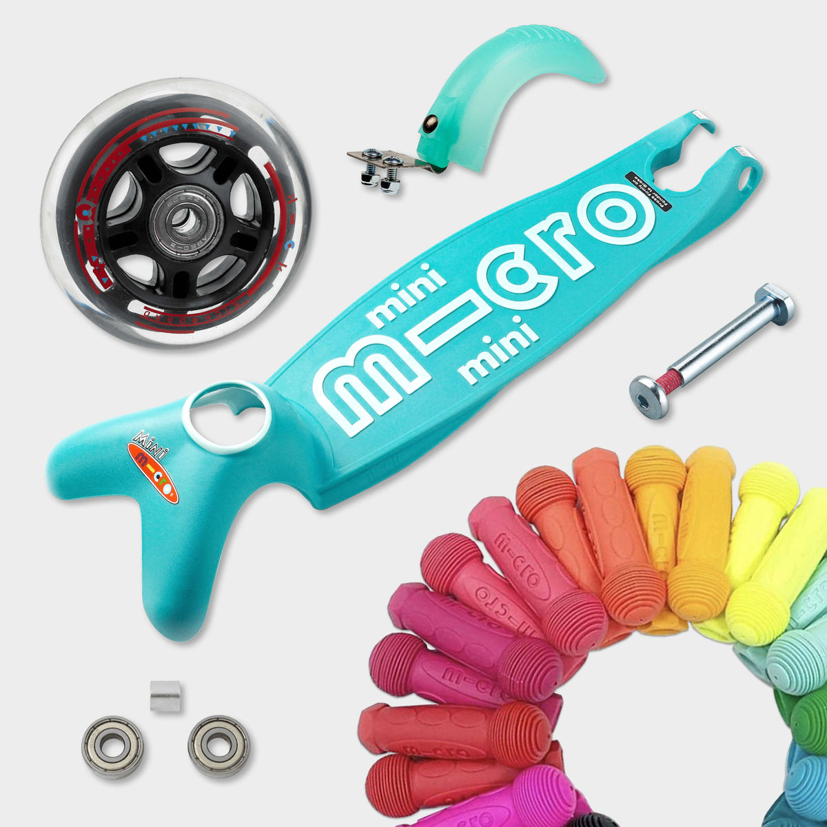 Micro Mini Micro Deluxe LED Scooter - Aqua