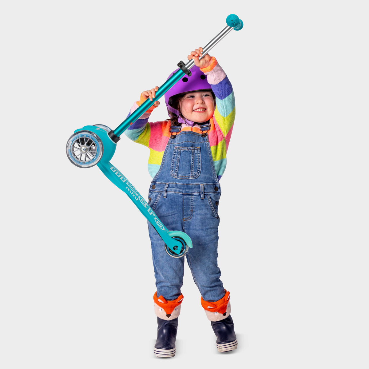 Micro Mini Micro Deluxe LED Scooter - Aqua