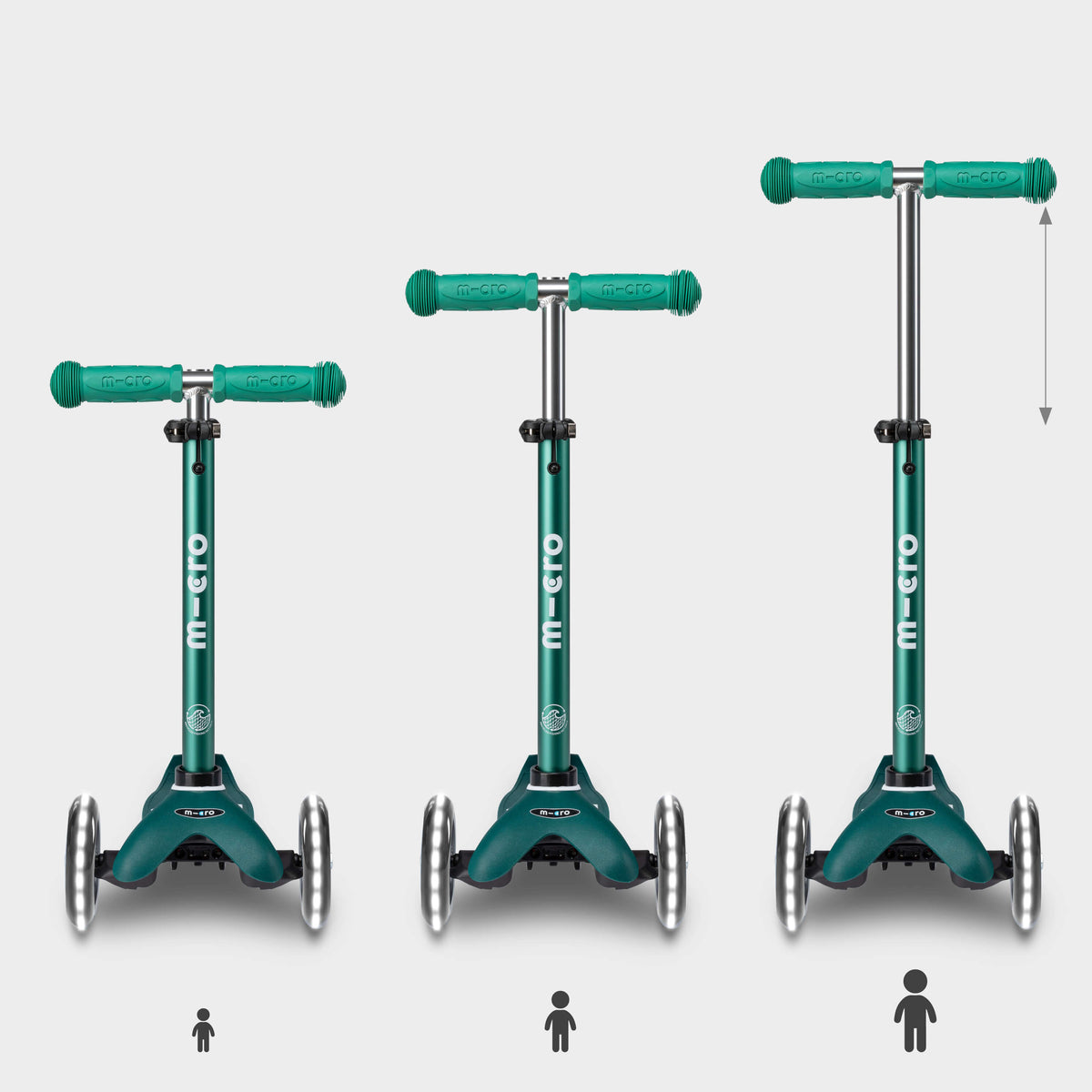 Micro Mini Micro LED Scooter with Recycled Deck - Green