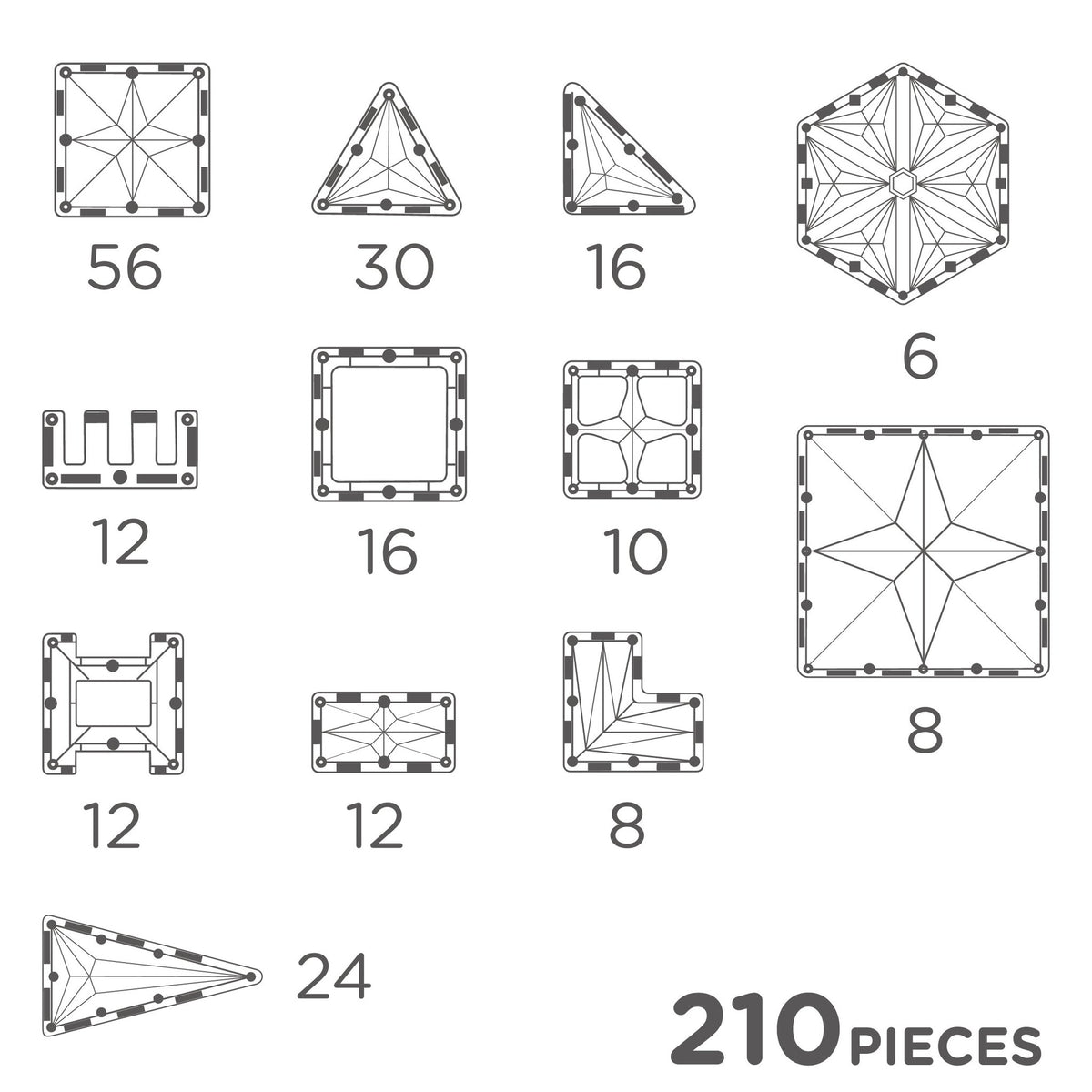Cleverclixx Mega Creative Pack Pastel - 210 Pieces – lifestyle and detail photo