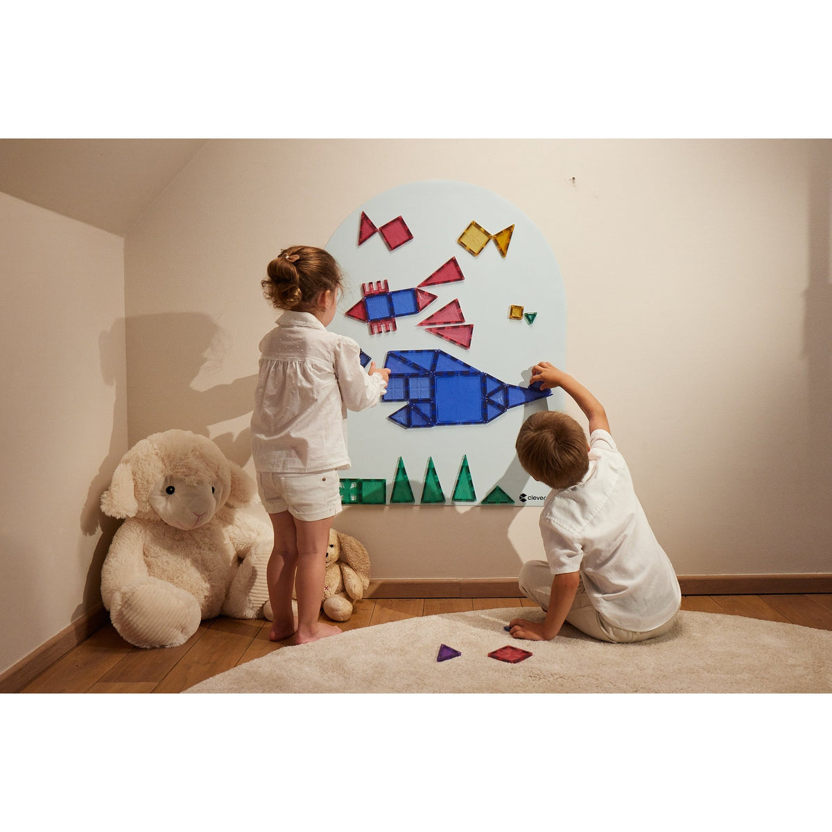 Cleverclixx Magnetic Wall Sticker 95 x 75 cm - Clever Blue – lifestyle and detail photo
