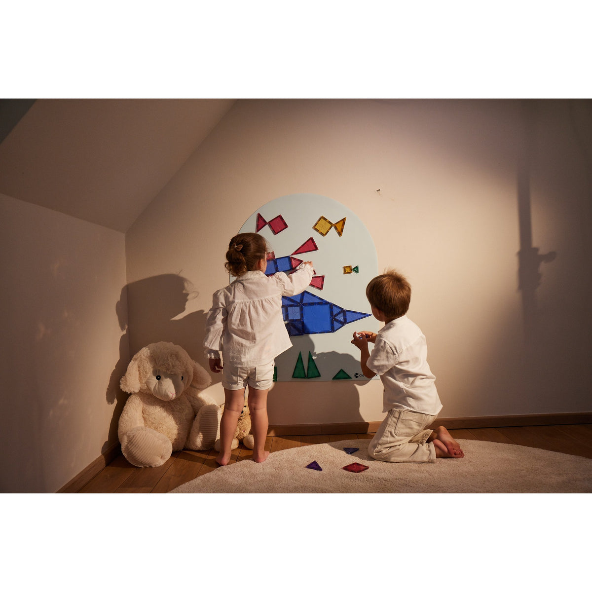 Cleverclixx Magnetic Wall Sticker 95 x 75 cm - Clever Blue – lifestyle and detail photo