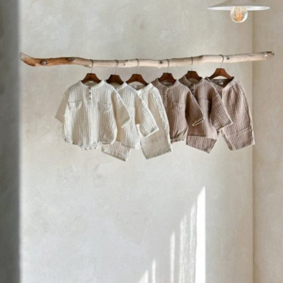 Anggo Set Marlang Shirt + Trouser Set (Dark Beige)