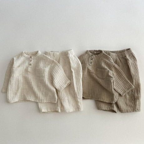 Anggo Set Marlang Shirt + Trouser Set (Dark Beige)