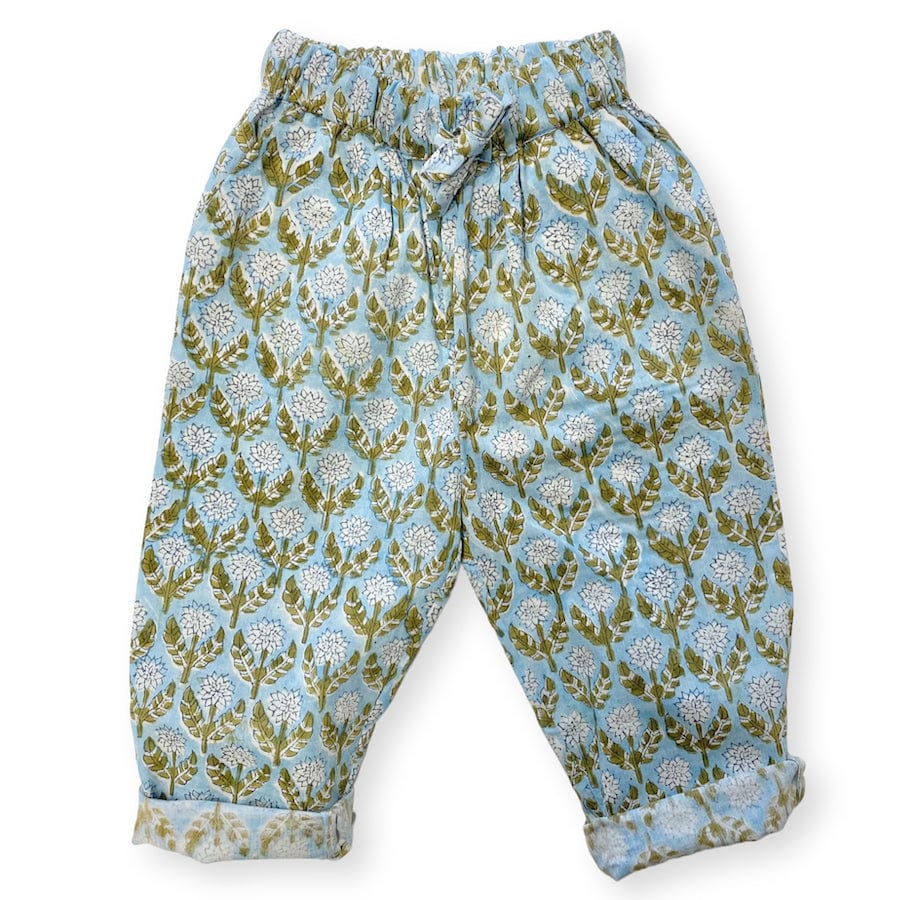 Apaches Trousers Raja Pull On Summer Trousers (Blue Floral)