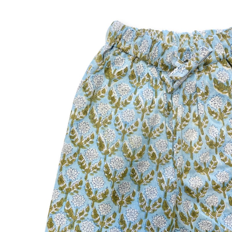 Apaches Trousers Raja Pull On Summer Trousers (Blue Floral)