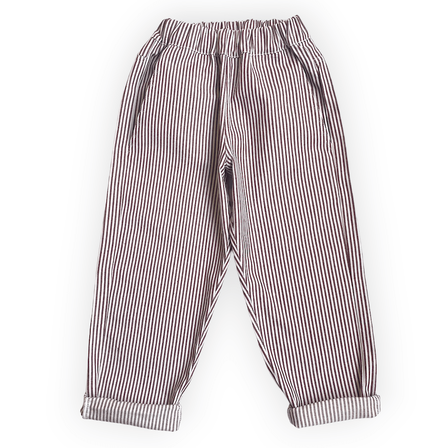 Apaches Trousers Unisex Stripe Trousers (Cognac)
