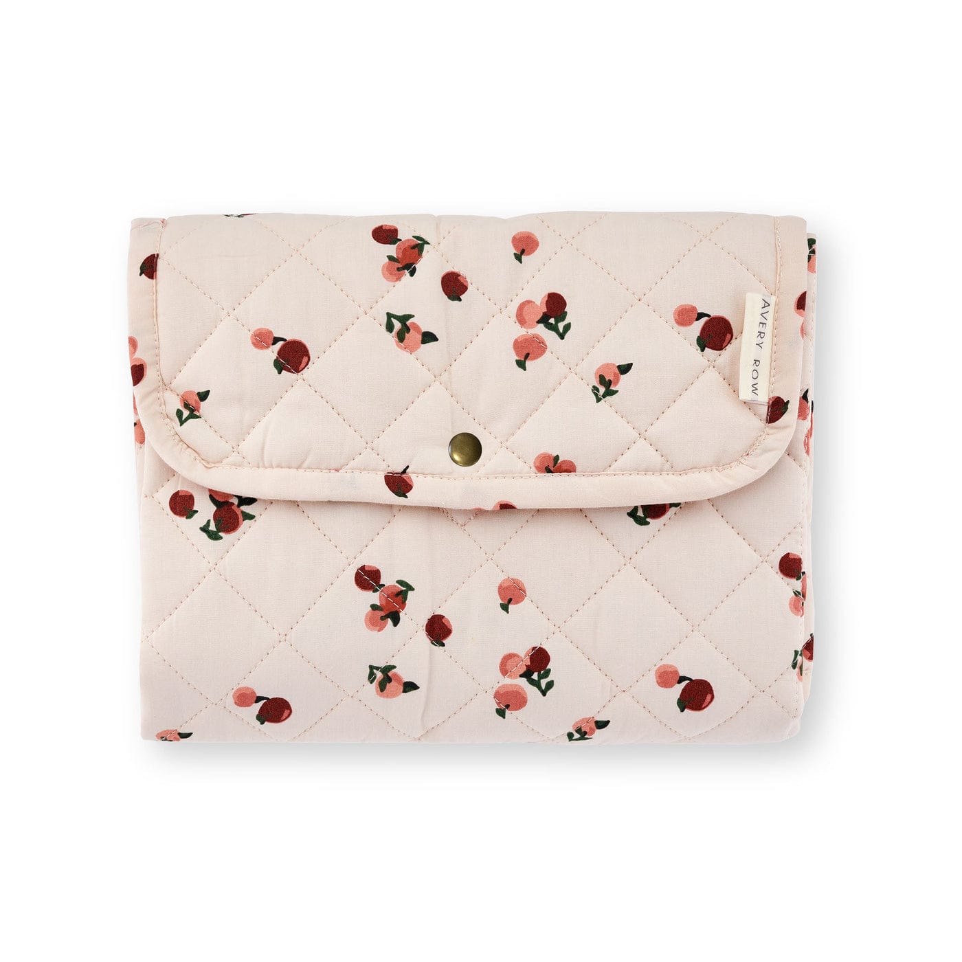 Avery Row Changing Mat Organic Cotton Travel Baby Changing Mat (Peaches)