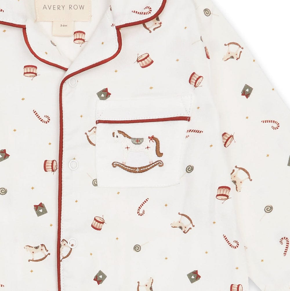 Avery Row Christmas Pj Avery Row Christmas Nutcracker Baby Sleepsuit