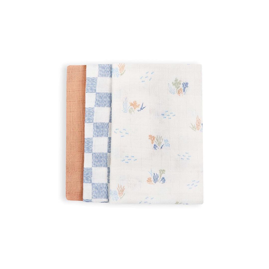 Avery Row Muslin Square Avery Row Organic Baby Muslin Squares Set Of 3 (Coast Line)