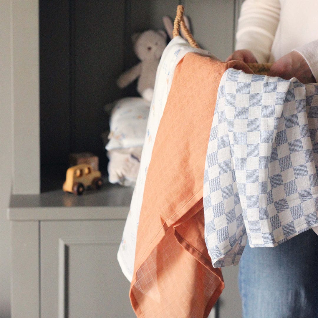 Avery Row Muslin Square Avery Row Organic Baby Muslin Squares Set Of 3 (Coast Line)