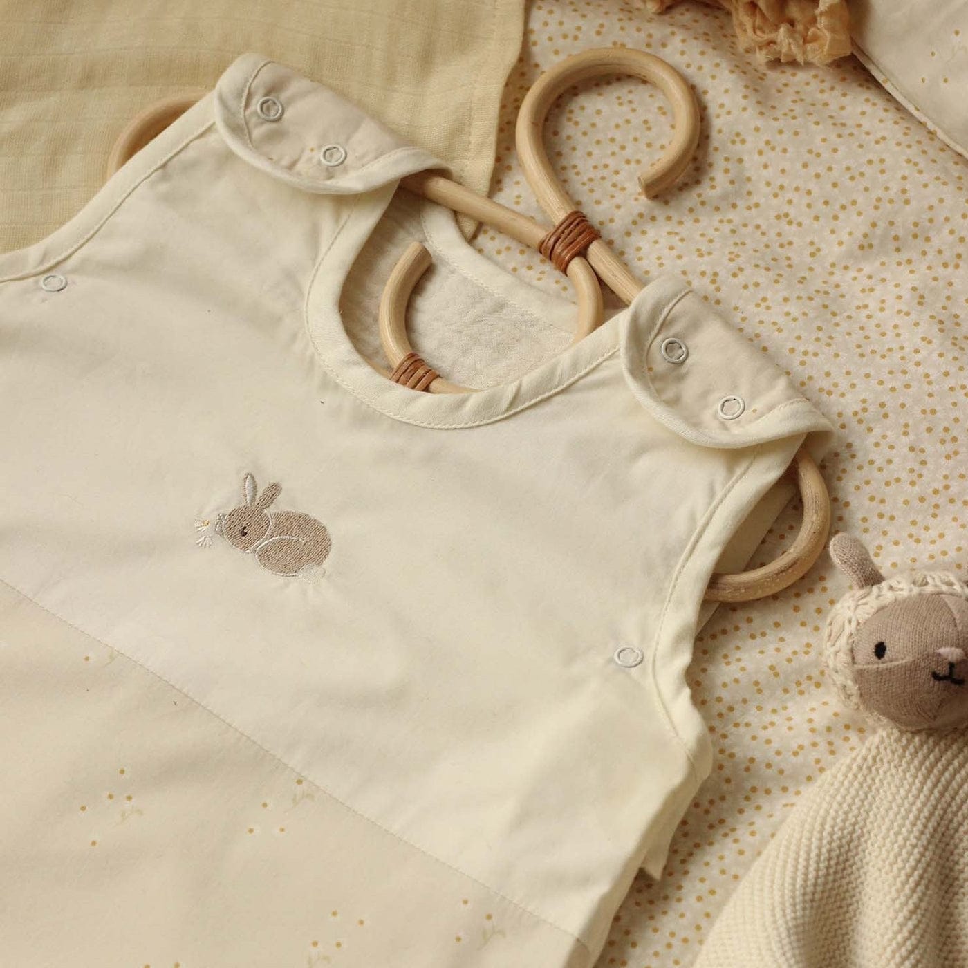 Avery Row Sleep Bag Organic Cotton Baby Sleep Bag Bunny (Cream)