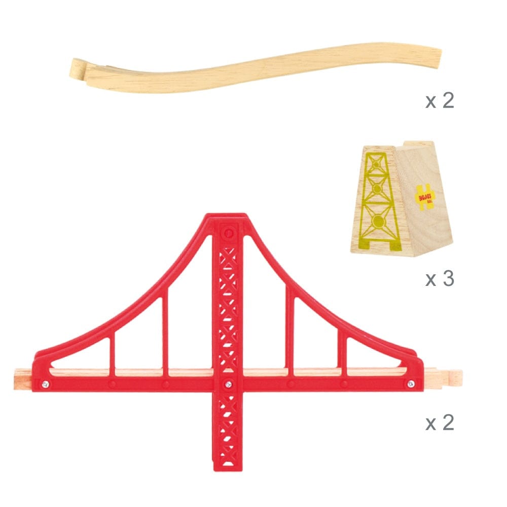 Bigjigs Rail Double Suspension Bridge