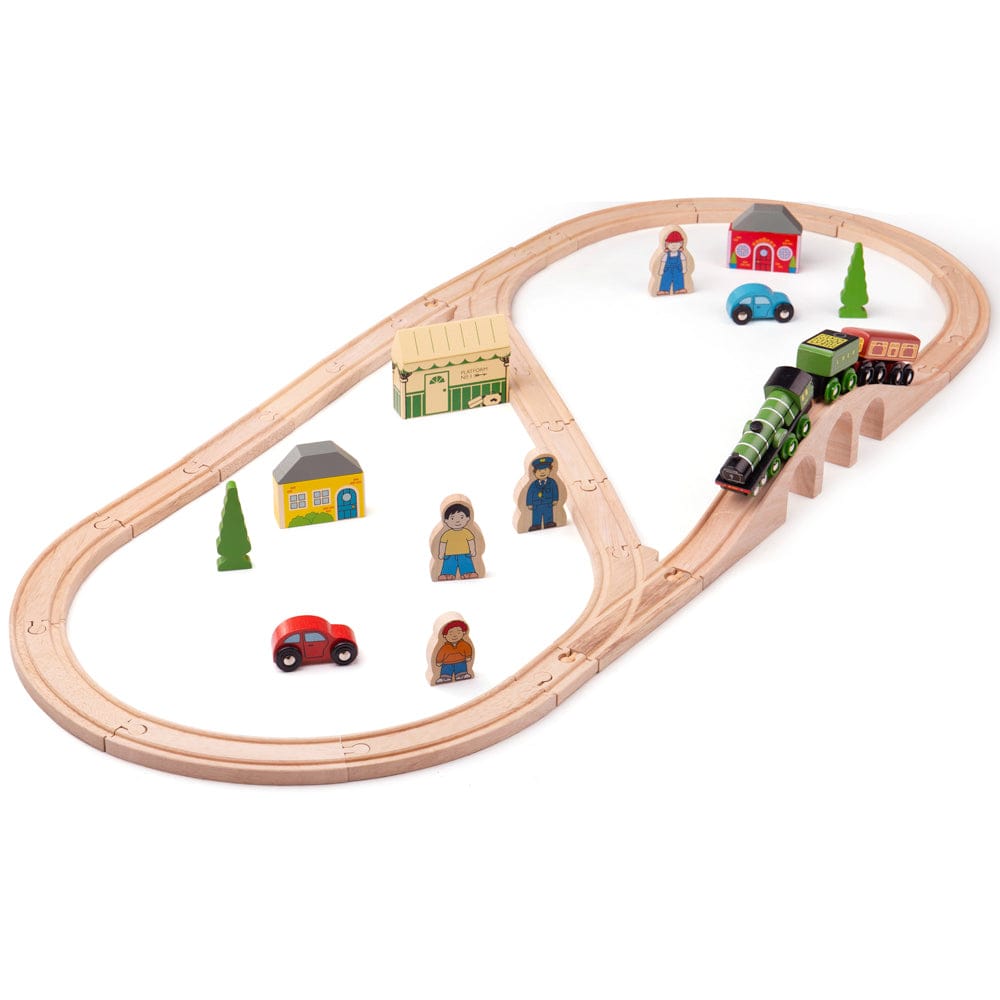 Bigjigs Rails Flying Scotsman Wooden Train Set