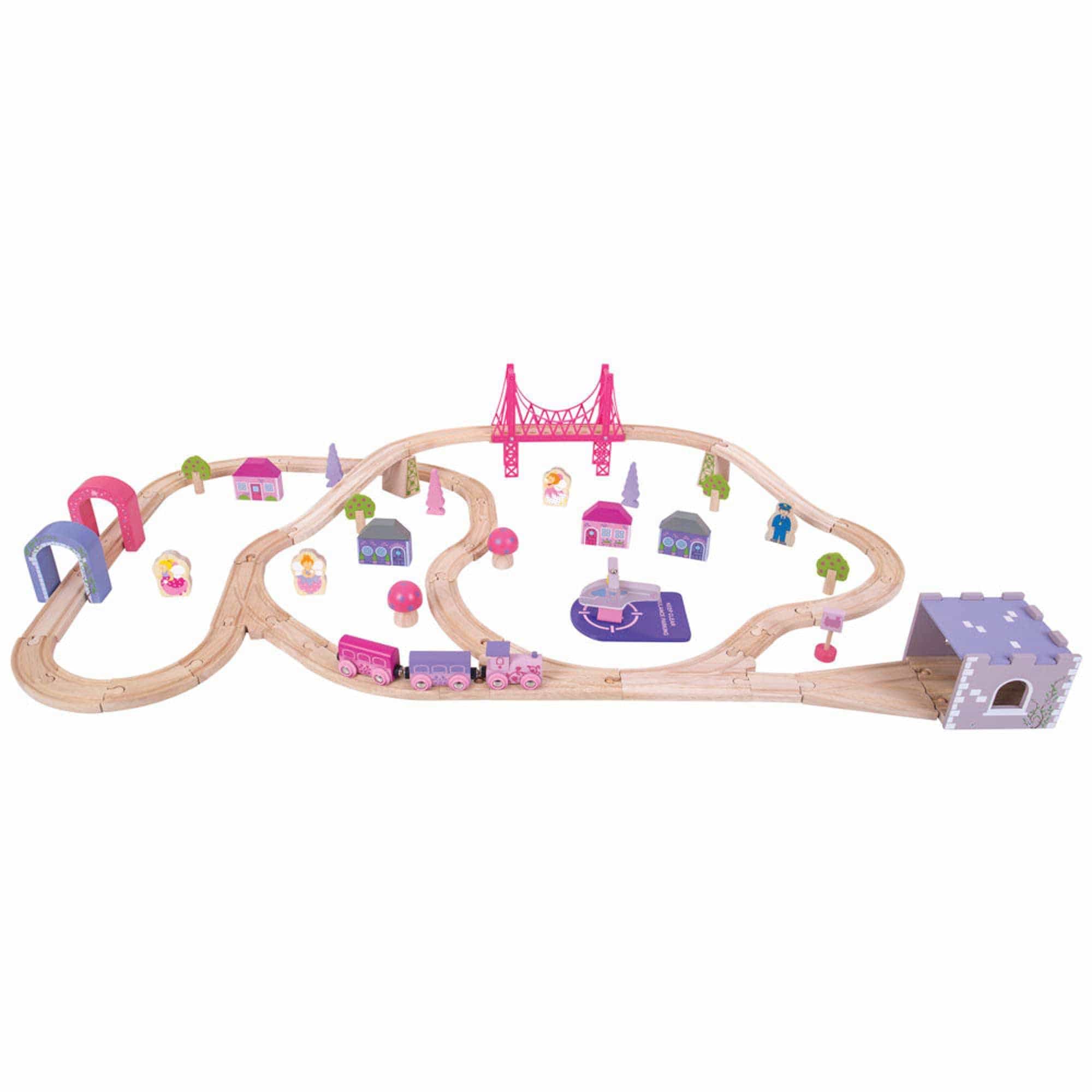 Bigjigs Rail Wooden train set Bigjigs Rail Fairy Town Wooden Train Set