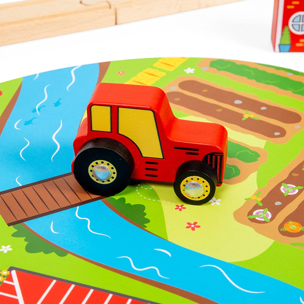 Bigjigs Rail Wooden train sets Bigjigs Rail Road & Rail Wooden Train Set