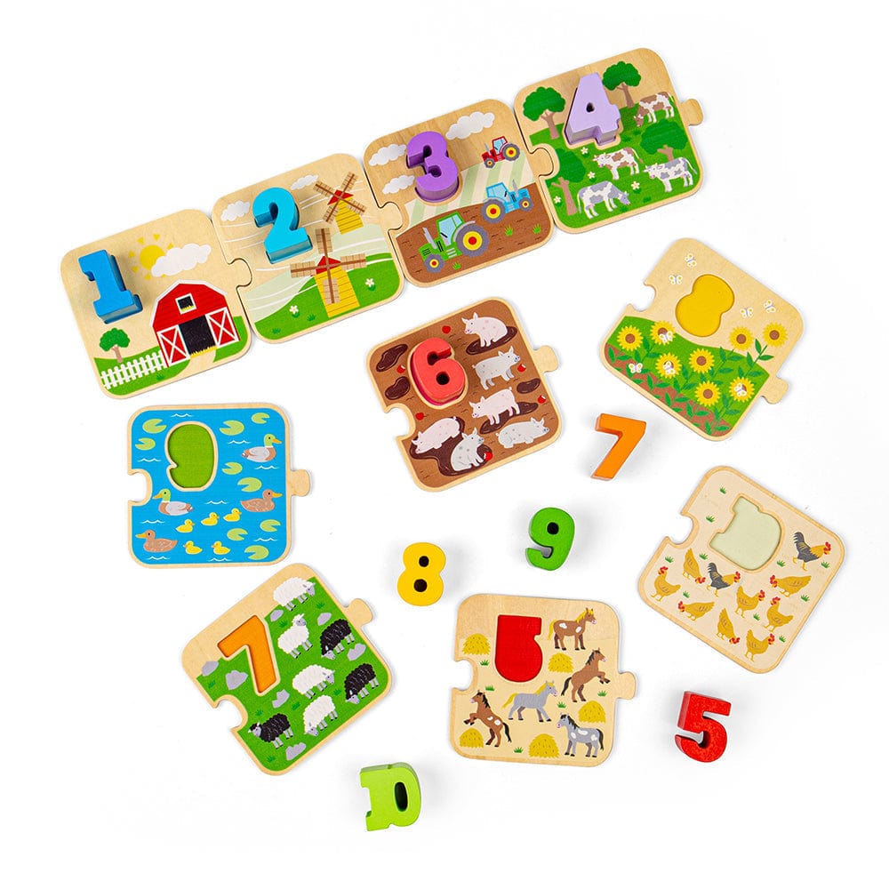 Bigjigs Toys 1-10 Tile Puzzle